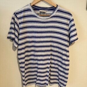 Jungmaven Striped Jung Tee 100% Hemp, marine stipe, size M